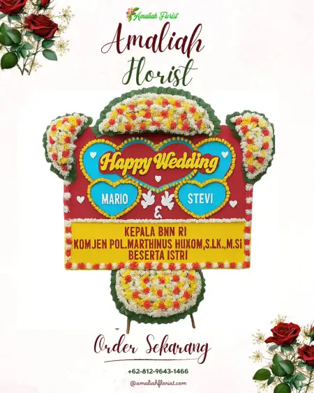Papan Bunga Pernikahan Puyoh